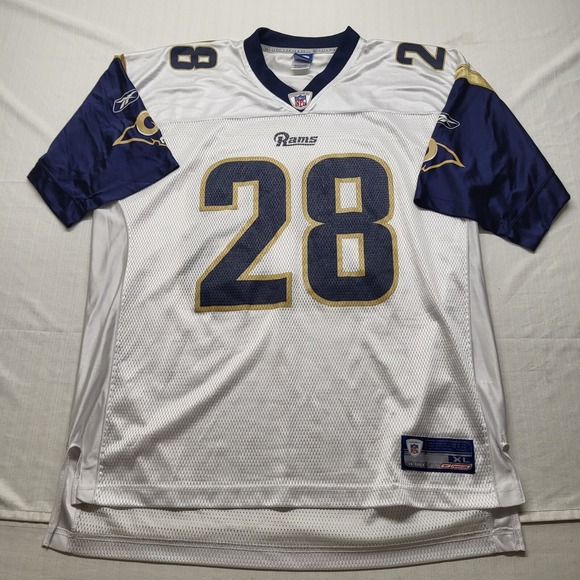 Reebok Other - VTG Marshall Faulk Jersey Reebok St Louis Rams Football White NFL On Field Y2K
